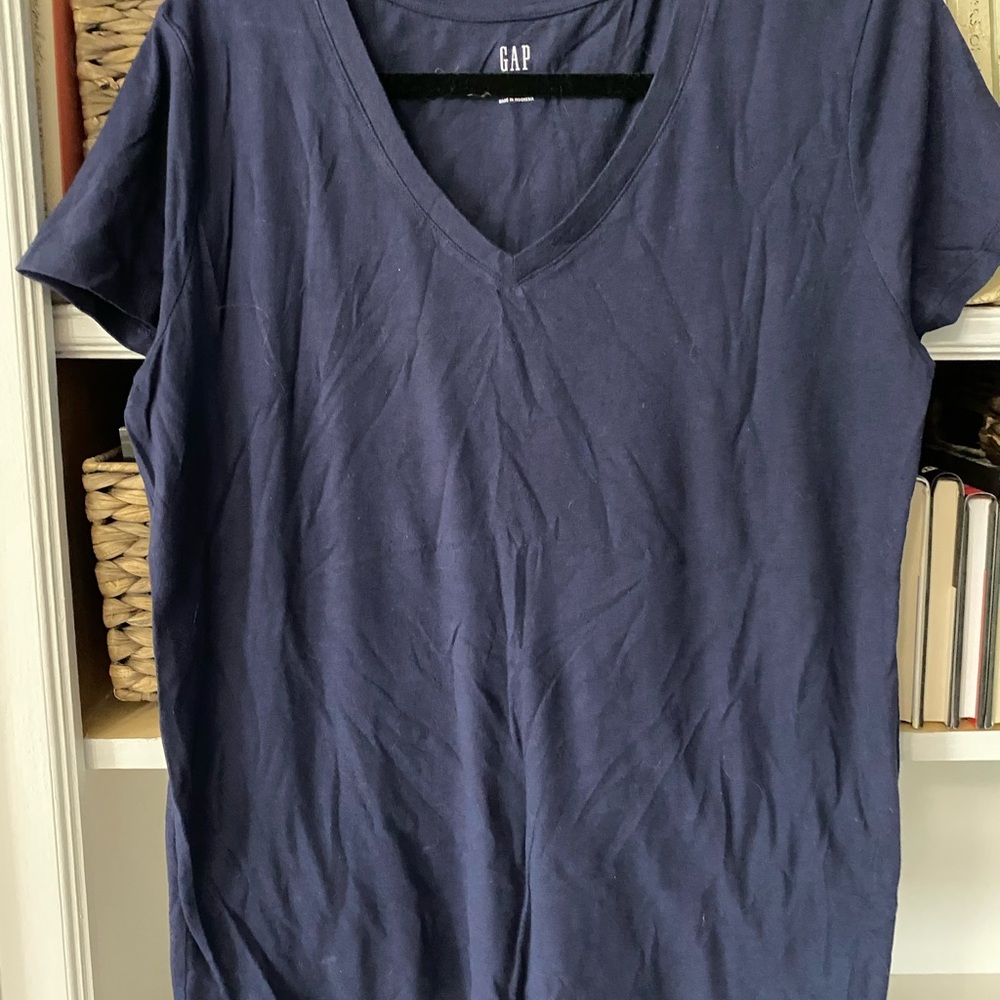 GAP Navy Blue Short Sleeve favorite Tee L